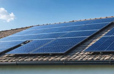 Collage showcasing the contrast between monocrystalline and polycrystalline solar panels, highlighting their distinct appearances and associated benefits.