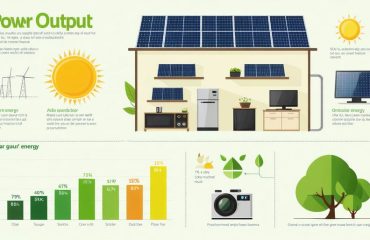 Infographic depicting solar panel energy production per square foot compared to energy consumption of typical household appliances.