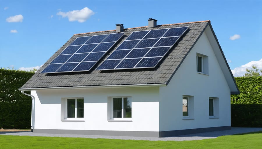 Interactive 3D model showing optimal solar panel placement based on roof architecture