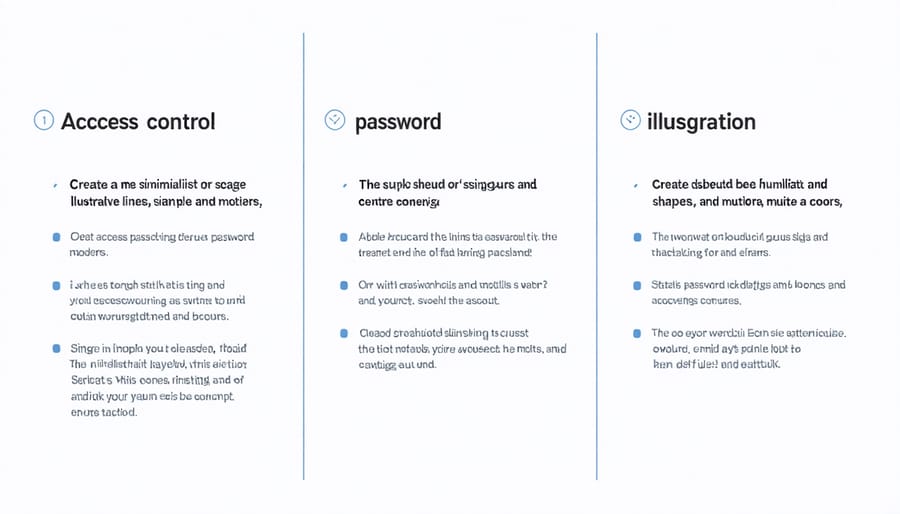 Infographic demonstrating proper setup of solar system security controls and password management