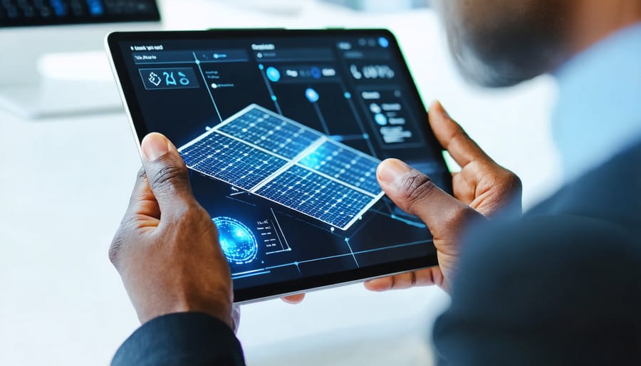 Interactive virtual solar design consultation on a tablet device