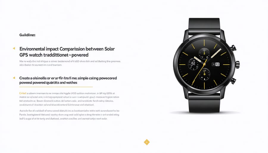 Environmental impact comparison chart between solar and traditional watches