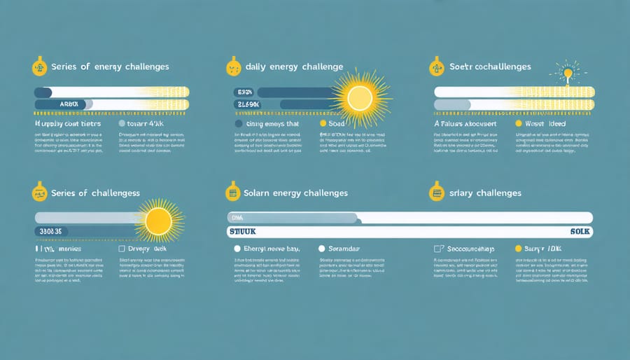 Mobile app interface showing daily solar energy saving missions and rewards progress