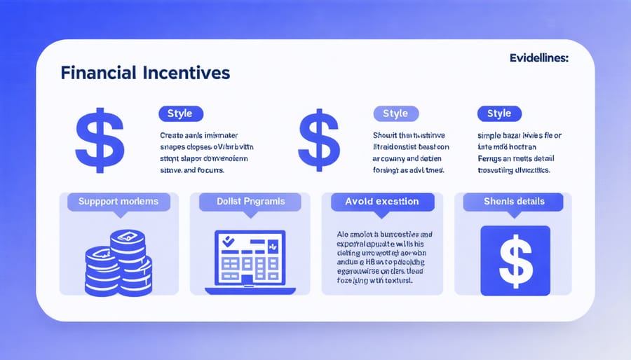 Visual diagram of available solar incentives and support programs for low-income families