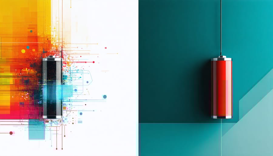 Visual comparison showing energy density and storage capacity differences between conventional batteries and quantum storage