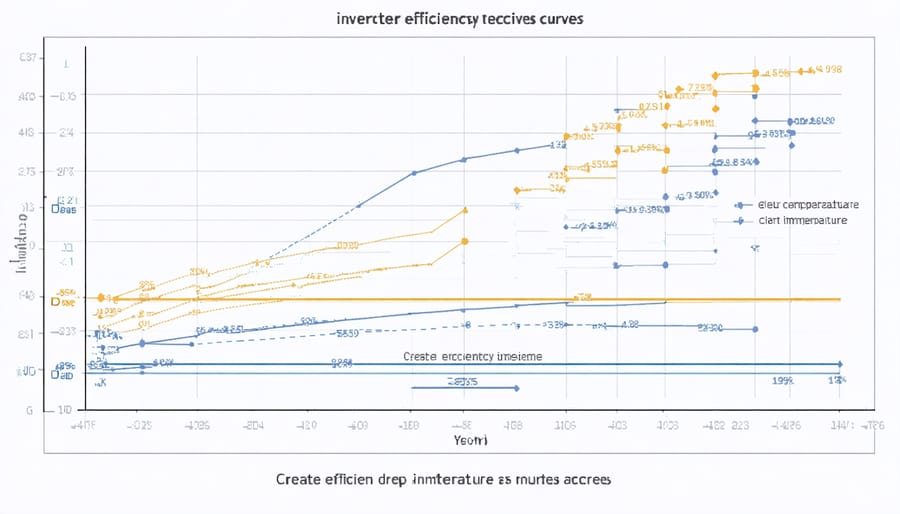 Chart displaying relationship between temperature and solar inverter efficiency