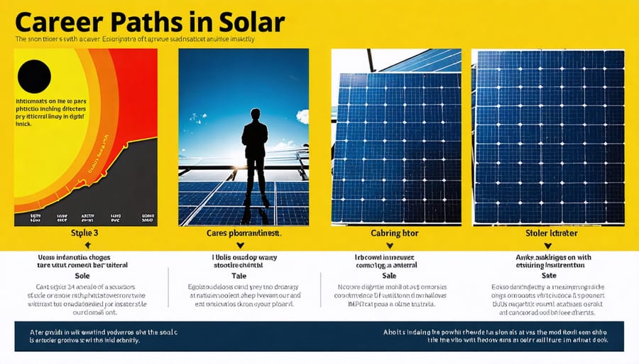 Visual representation of solar industry career opportunities and growth trends