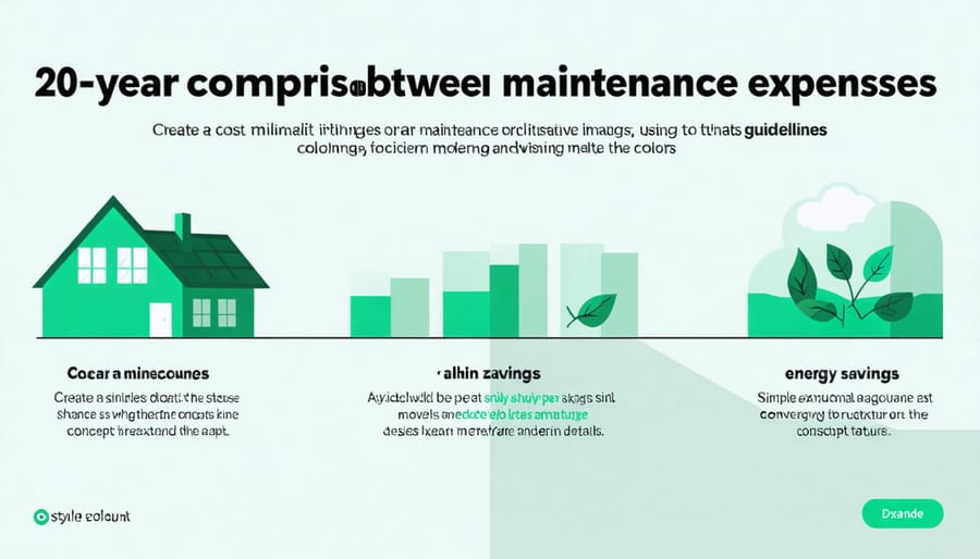 Graph comparing long-term solar maintenance costs versus energy savings over 20 years