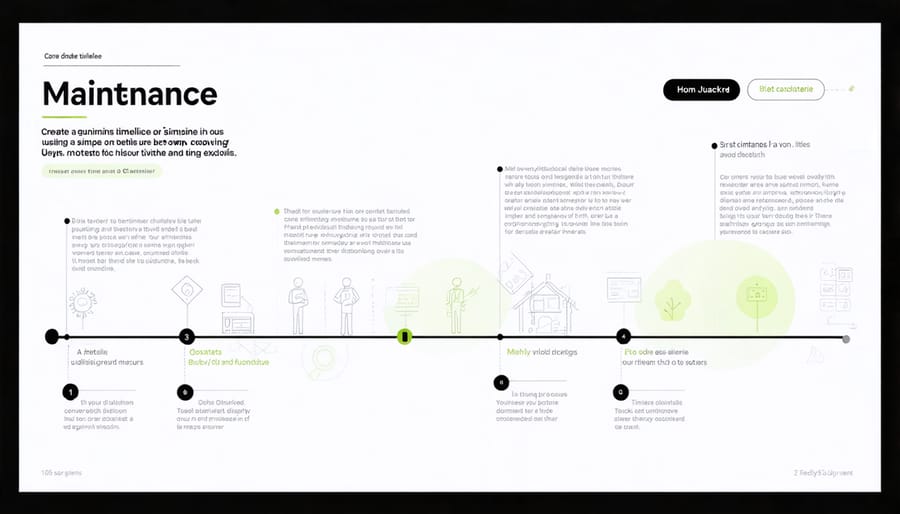 Visual calendar showing recommended solar panel maintenance tasks and their frequencies