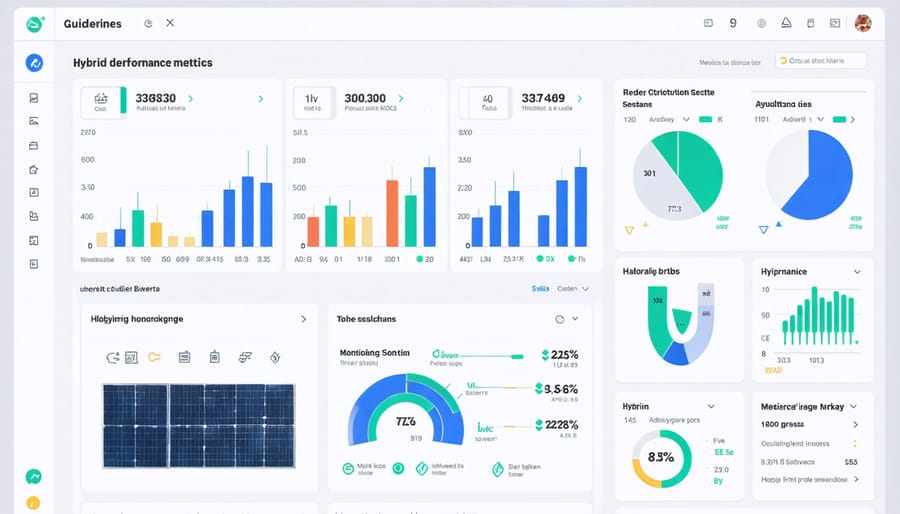 Smart home energy management interface displaying solar system performance data