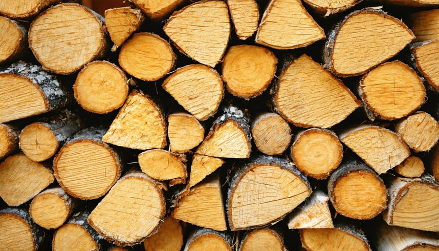 Wood pellets, corn stalks, and wood chips displayed as examples of biomass energy sources