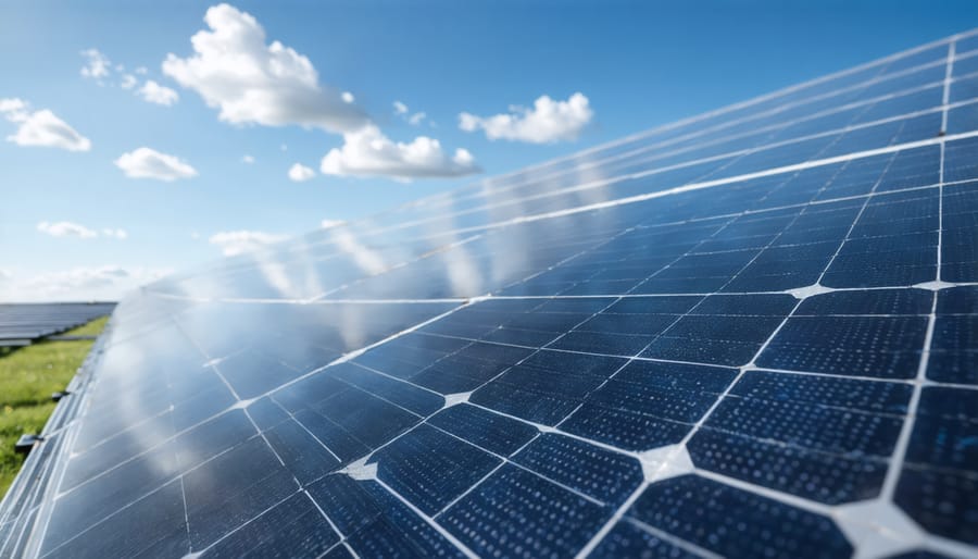 Insurance agent and homeowner discussing solar panel insurance coverage documents