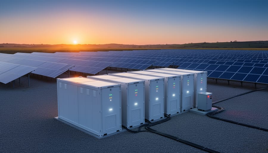 Home battery storage system installed on wall for solar energy storage