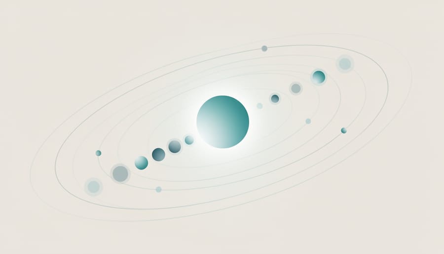 Abstract glowing sphere with swirling light streaks representing optimization refinement